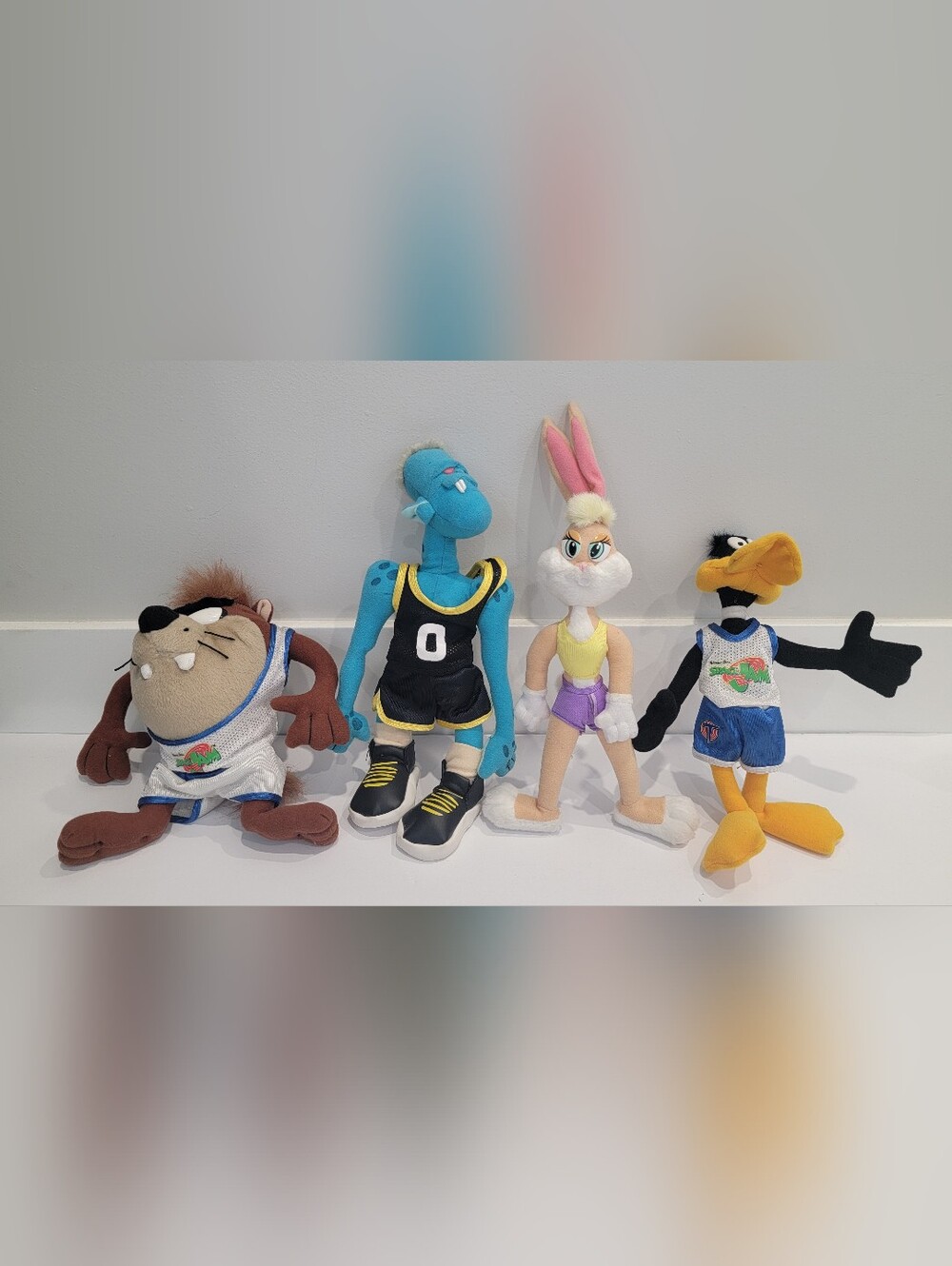 Four 1996 McDonald's Space Jam Plush Toys